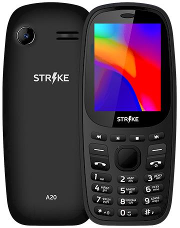 

Мобильный телефон Strike A20 черный, A20
