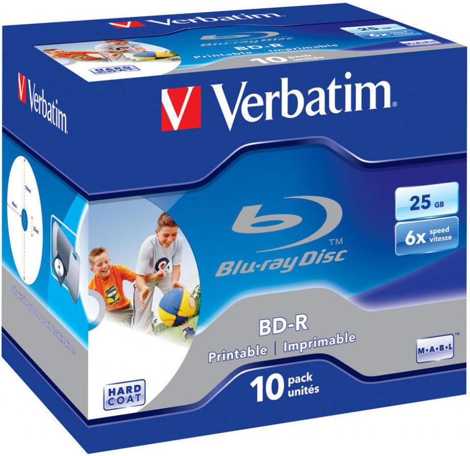 

Оптический диск Verbatim BD-R 25Gb 6x Jewel case 10 шт [43713], BD-R 25Gb 6x Jewel case 10 шт