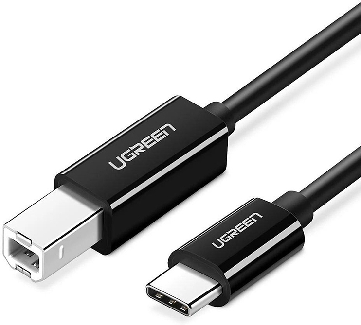 

Кабель Ugreen US241-80811 1m Black, Кабель UGREEN US241-80811 Type-C to USB 2.0 BM, Скорость передачи данных до 480 Мбит/с, USB-C совместим с Thunderbolt3, Драйверы не требуются, 1m, Black UGREEN USB-C to USB 2.0 Print Cable 1m US241 (Black) 80811