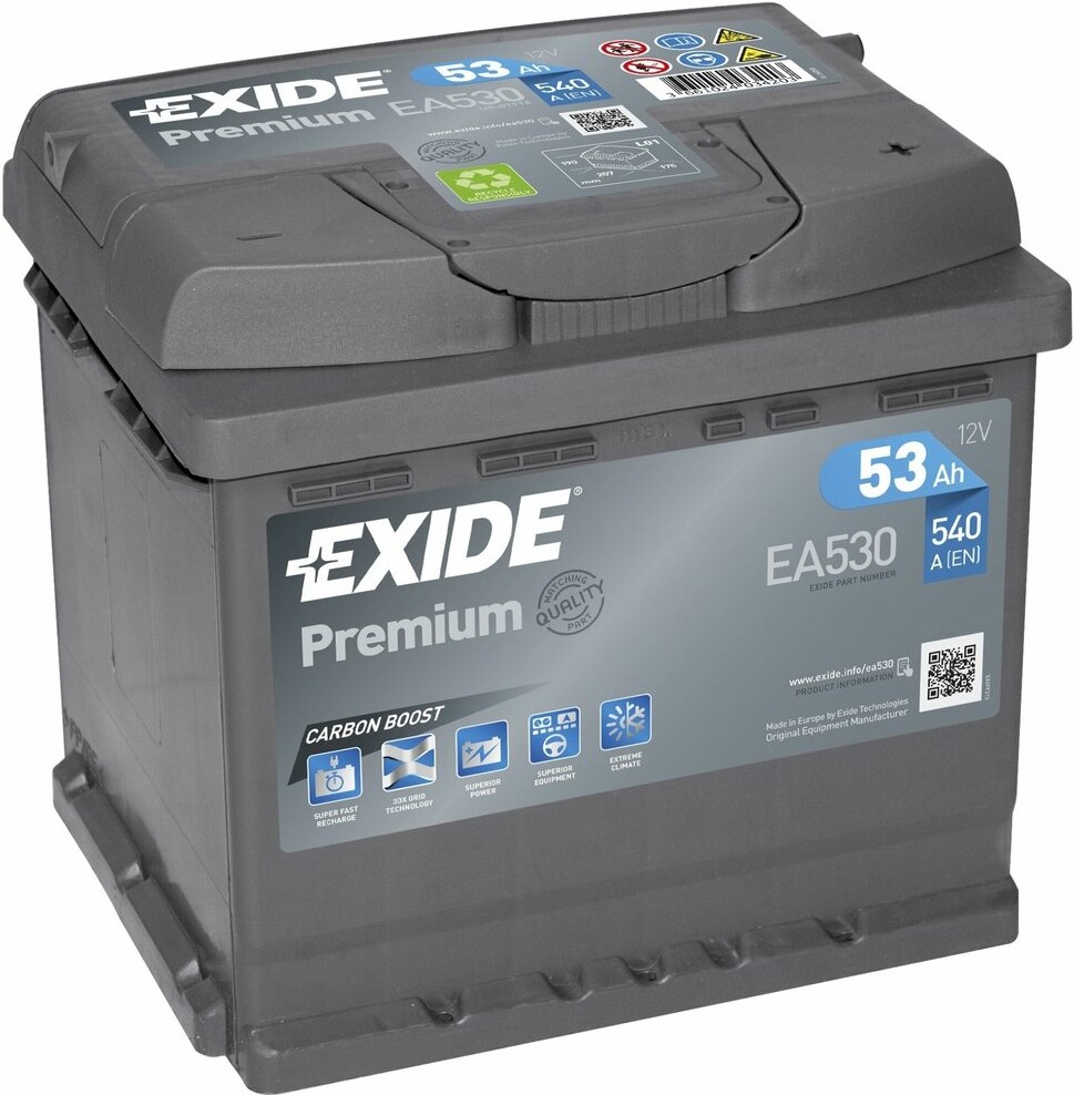 

Аккумулятор Exide Premium EA530 (53 А/ч)