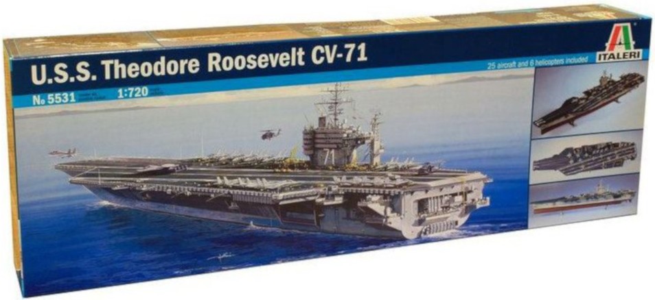 

Сборная модель Italeri Американский авианосец U.S.S. Roosevelt CVN-71 [5531], Сборная модель Italeri Американский авианосец U.S.S. Roosevelt CVN-71 5531