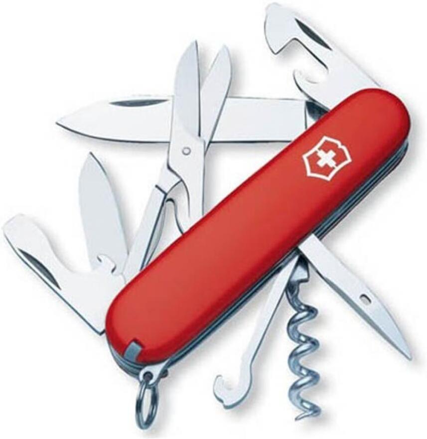 

Туристический нож Victorinox Climber 14 функций карт. коробка красный [1.3703], Нож перочинный Victorinox Climber 1.3703 91мм 14 функций красный