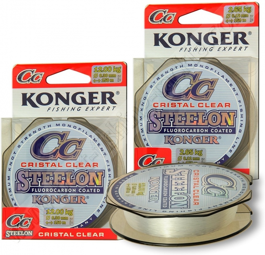 

Монофильная леска KONGER STEELON CRISTAL CLEAR FLUOROCARBON 150 м 0,20 мм [239150020], Леска монофильная KONGER STEELON CRISTAL CLEAR FLUOROCARBON 150 м 0,20 мм 239150020