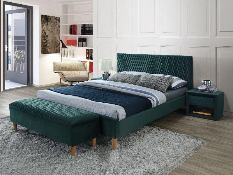 

Кровать Signal AZURRO VELVET BLUVEL 78 140X200 зеленый/дуб, AZURRO VELVET BLUVEL 78 140X200