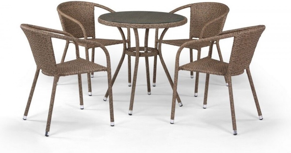 

Комплект садовой мебели Afina garden T282ANT/Y137C-W56 4Pcs Light Brown
