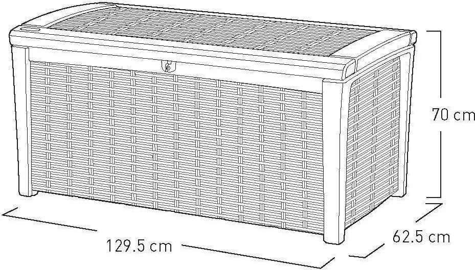 

Садовый шкаф Keter Borneo deck box коричневый [230402], Сундук Keter Borneo Deck Box 230402 (коричневый)