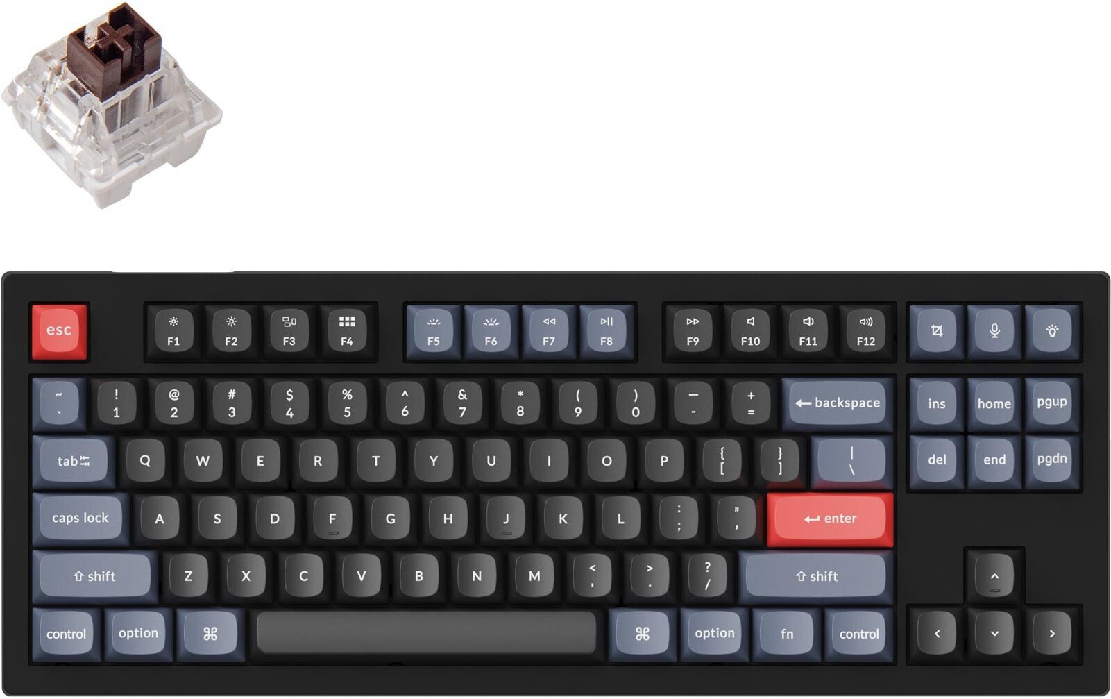 

Проводная клавиатура Keychron V3 Carbon Black (RGB, Hot-Swap, Keychron K pro Brown Switch)
