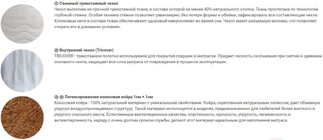

Матрас Фабрика сна Топ-4 80x190, Топ-4 80x190
