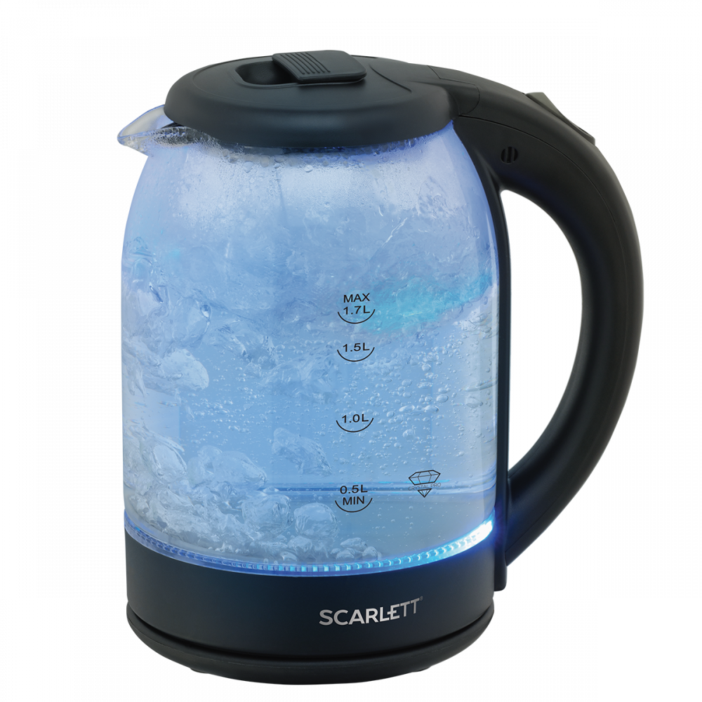 

Электрочайник Scarlett SC-EK27G90 черный, SC-EK27G90