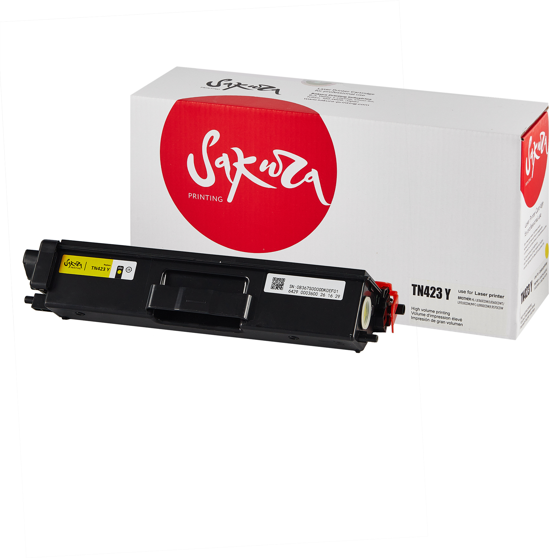 

Картридж лазерный Sakura Printing TN423Y (SATN423Y)