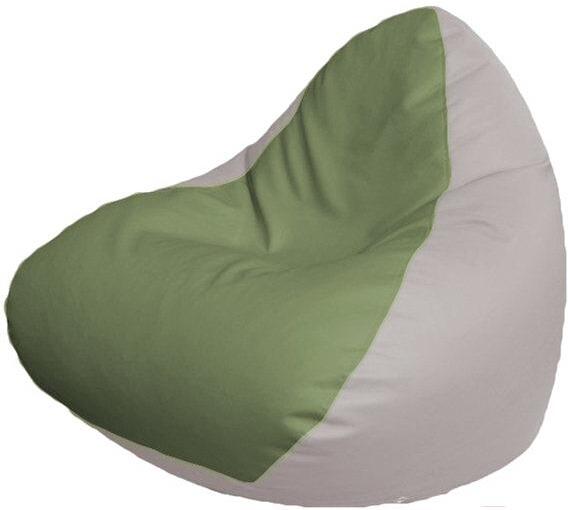 

Кресло-мешок Flagman Relax P2.3-81 оливковый/белый, Бескаркасное кресло Flagman Relax P2.3-81 оливковый/белый