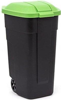 

Контейнер для мусора на колесах Curver REFUSE BIN 110 л черный/зеленый [214125], REFUSE BIN 110 л