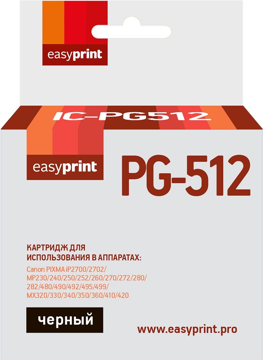 

Картридж для принтера и МФУ easyprint IC-PG512, Картридж Easyprint IC-PG512