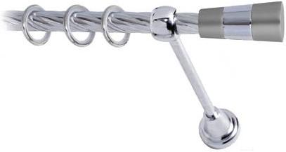 

Карниз Lm Decor Волео 074 1р витой 3.6м хром, Волео 074 1р витой 16мм 3.6м