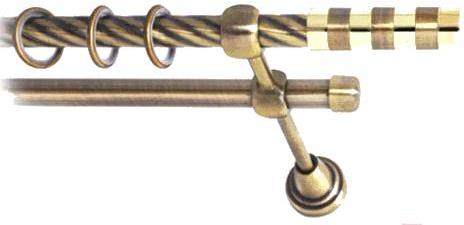 

Карниз Lm Decor Жезл 060 2р витой 1.8м антик, Жезл 060 2р витой 16мм 1.8м