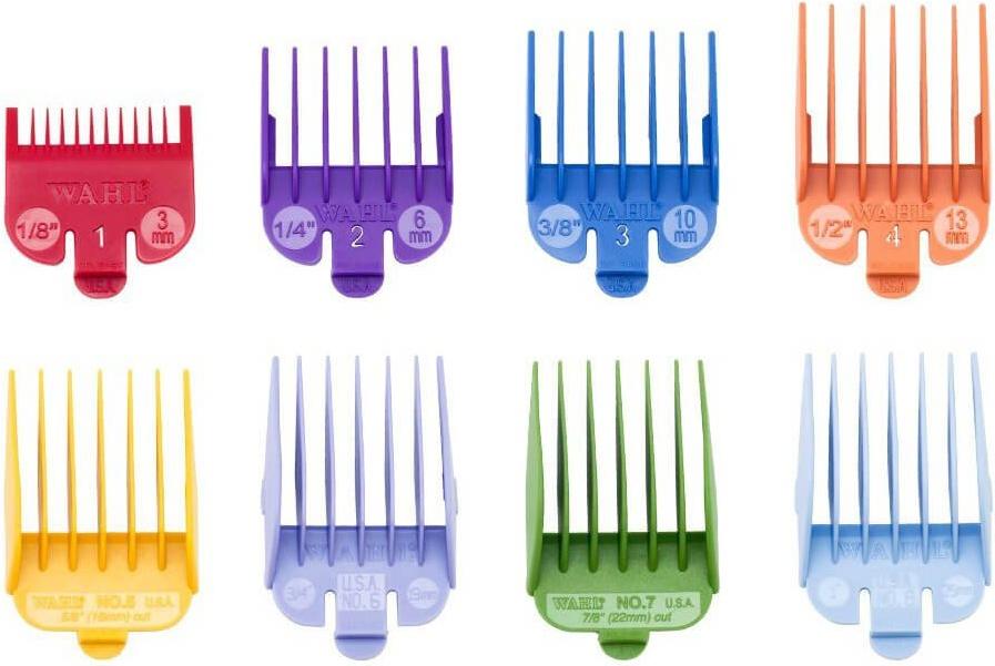 

Набор насадок к машинке для стрижки волос Wahl Attachment comb set 1-8 coloured 3170-417, Attachment comb set 1-8 coloured