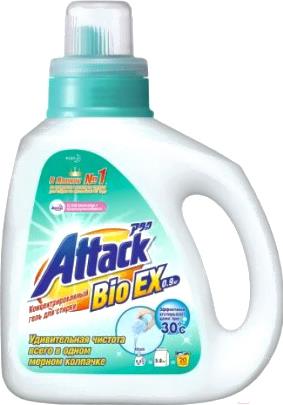 

Гель для стирки Attack BioEX концентрированный универсальный в бутылке 0.9кг, BioEX концентрированный универсальный в бутылке 0.9кг