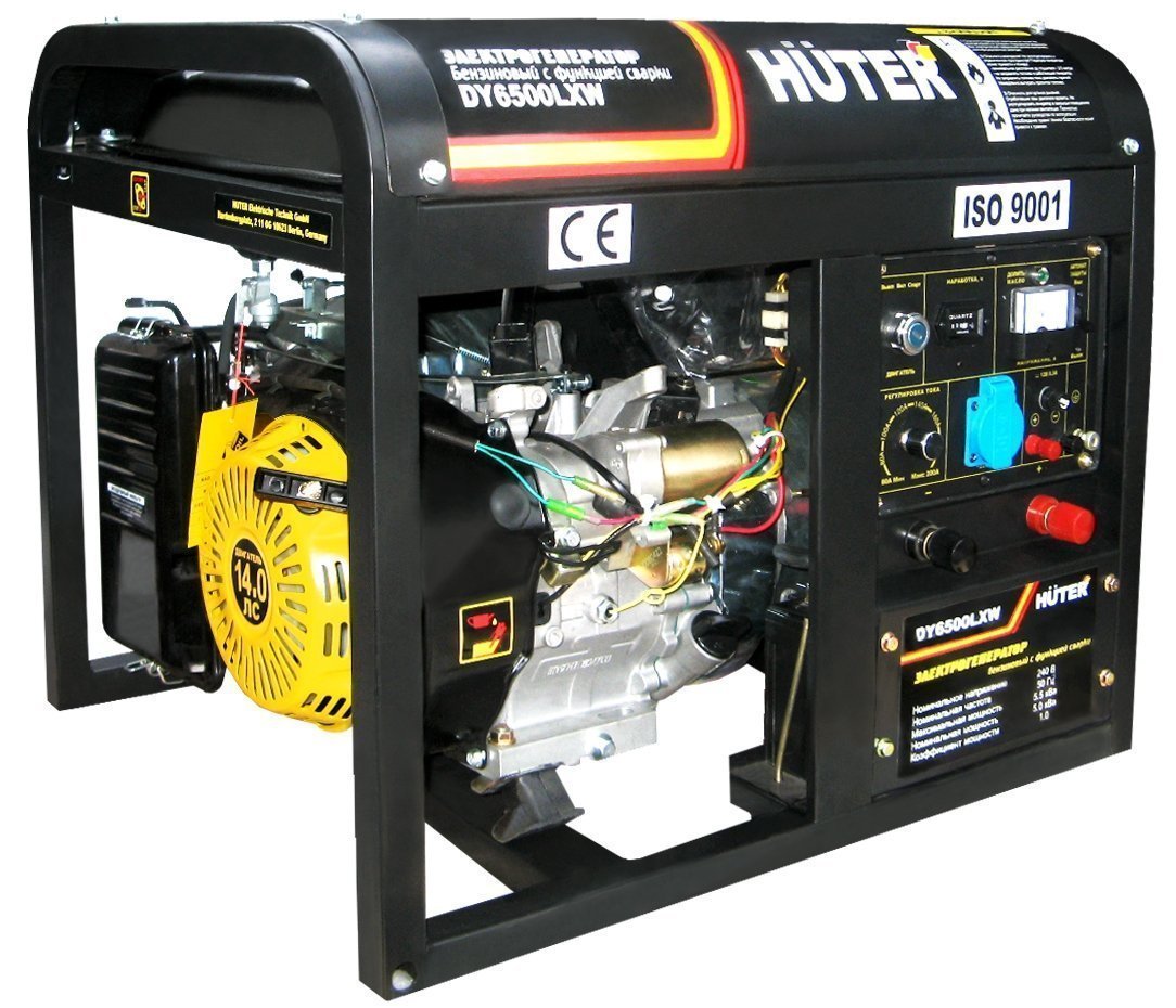 Huter DY6500LXW - фото Бензиновый генератор Huter DY6500LXW