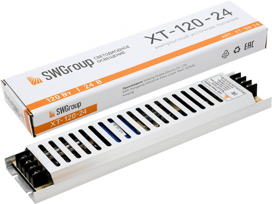 

SWG Ультратонкий блок питания в металлическом корпусе, IP20, 120W, 24V [XT-120-24], Блок питания SWG Ультратонкий блок питания в металлическом корпусе, IP20, 120W, 24V XT-120-24