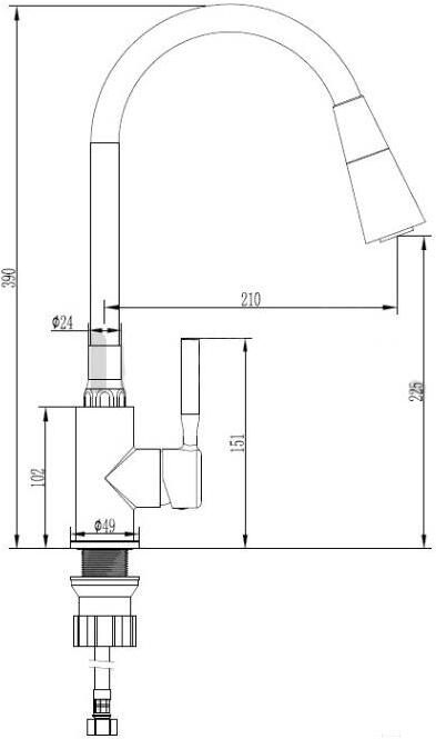 

Смеситель Invena Hula Plus серый [BZ-85-P05-L], Смеситель Invena Hula Plus BZ-85-P05-L серый