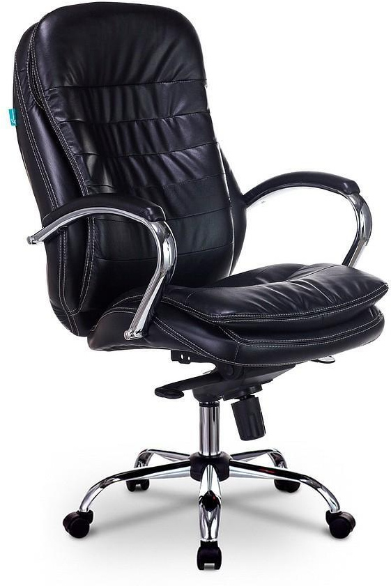 

Офисное кресло Бюрократ T-9950 черный/хром (T-9950/BLACK-PU), Кресло руководителя Бюрократ T-9950/BLACK-PU сиденье черный искусственная кожа крестовина хром