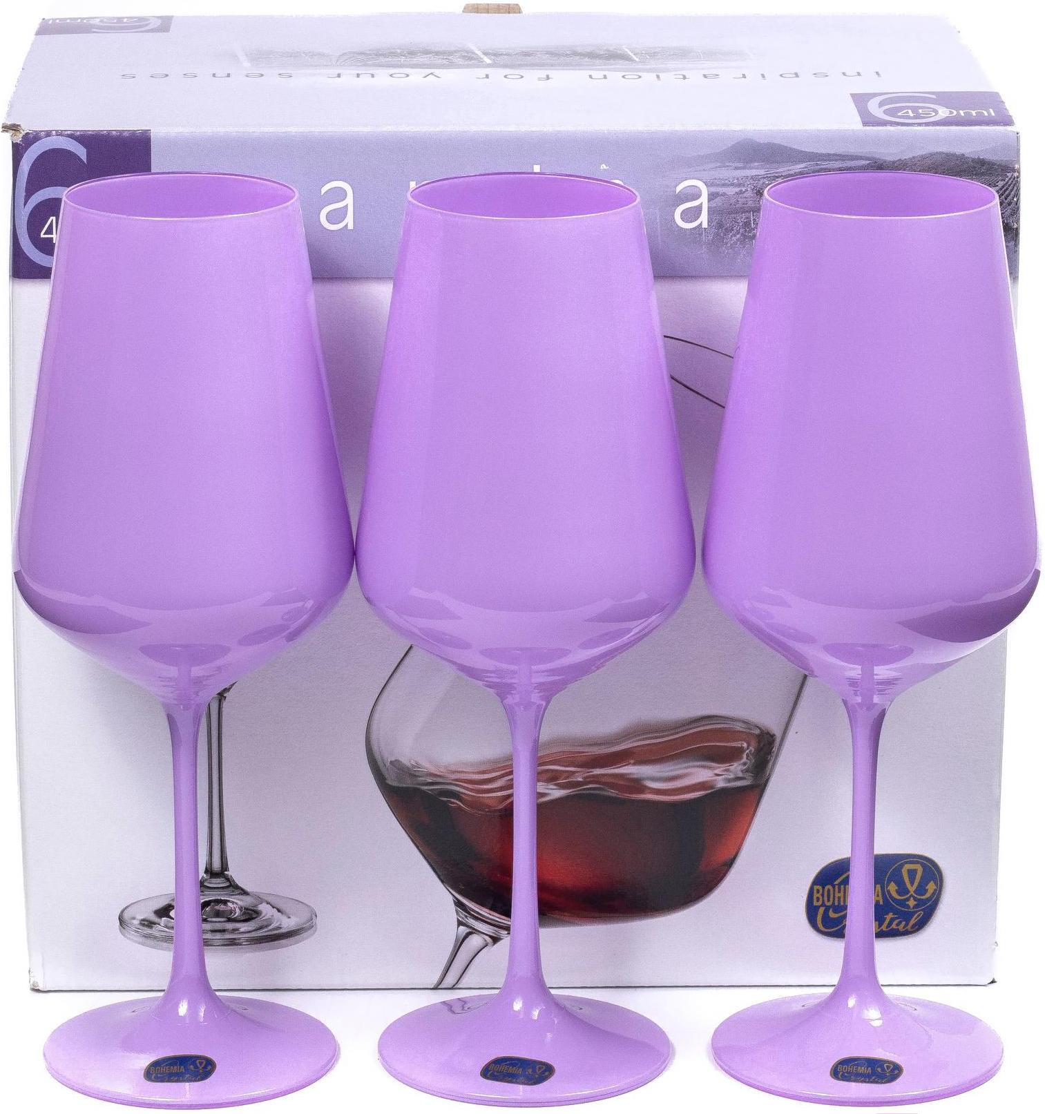 

Набор бокалов для вина Bohemia Sandra Purple 40728/D5124/450, Sandra Purple 40728/D5124/450