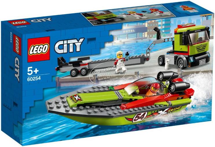 

Конструктор LEGO CITY Транспортировщик скоростных катеров [60254], CITY Транспортировщик скоростных катеров