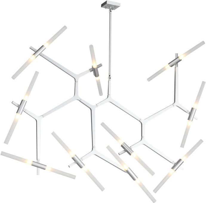 

Люстра на штанге ST-Luce SL947.102.20 G9 20*40W серебристый/белый, SL947.102.20 G9 20*40W