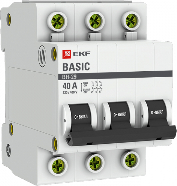 

Выключатель нагрузки EKF 3P 40А ВН-29 EKF Basic [SL29-3-40-bas], Выключатель нагрузки EKF 3P 40А ВН-29 EKF Basic SL29-3-40-bas