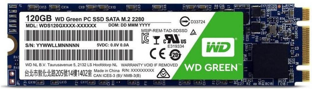 

SSD WD Green M.2 2280 120GB [WDS120G1G0B], SSD диск WD Green 120GB WDS120G2G0B