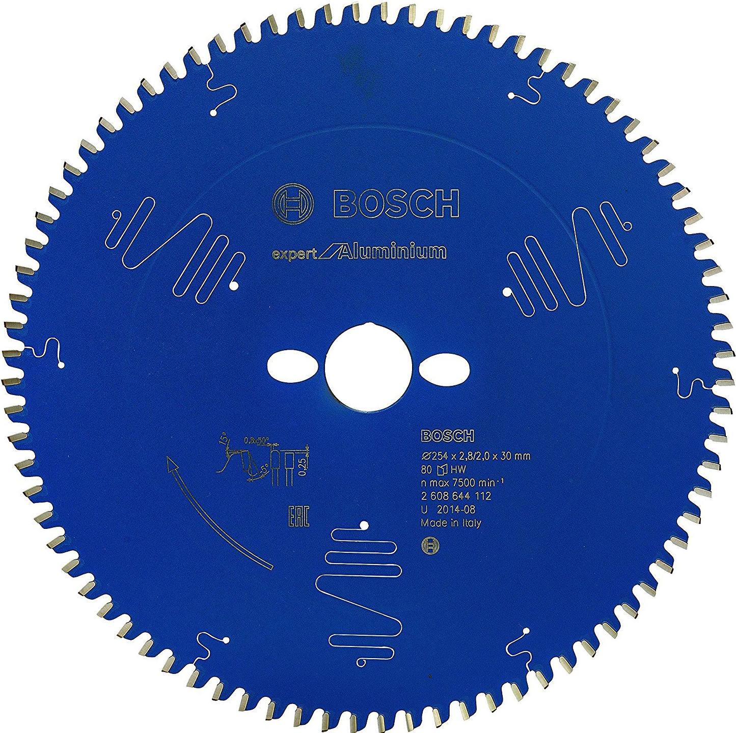 

Диск пильный Bosch Expert for Aluminium 254x30x2.8/2x80T [2.608.644.112], Expert for Aluminium 254x30x2.8/2x80T