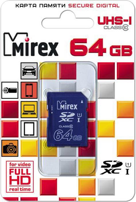 

Карта памяти Mirex SD 64GB SDXC Class 10 UHS-I [13611-SD10CD64], SD 64GB SDXC Class 10 UHS-I