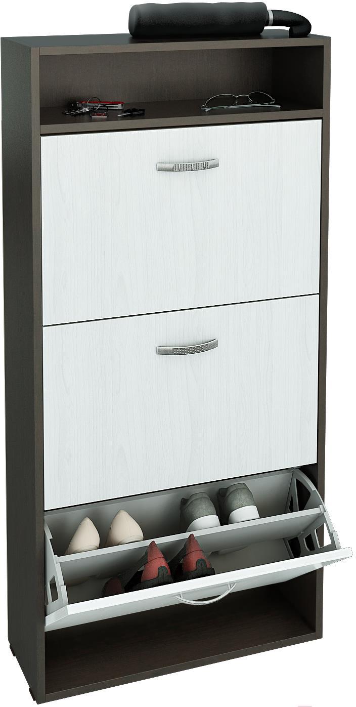 

Тумба для обуви MFMaster Милан-26 венге/белый [МСТ-ОДМ-26-ВБ-16], Милан-26