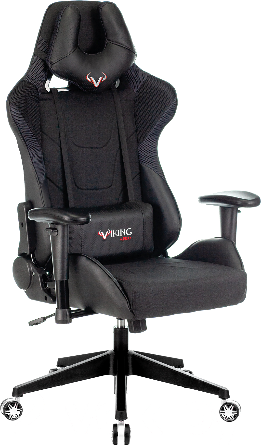 

Офисное кресло Бюрократ Viking искусственная кожа/ткань черный [VIKING 4 AERO BLACK], Офисное кресло Бюрократ Viking искусственная кожа/ткань VIKING 4 AERO BLACK черный