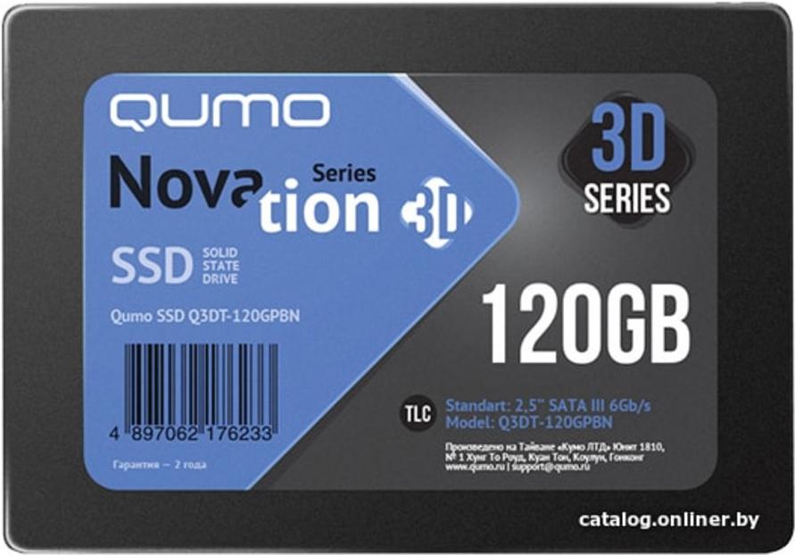 

SSD диск QUMO Novation 3D 120GB [Q3DT-120GPBN], Novation 3D 120GB