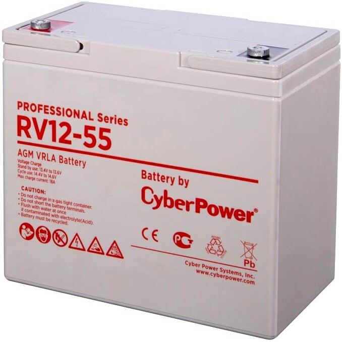 

Аккумулятор для ИБП CyberPower RV 12-55 12V/55Ah
