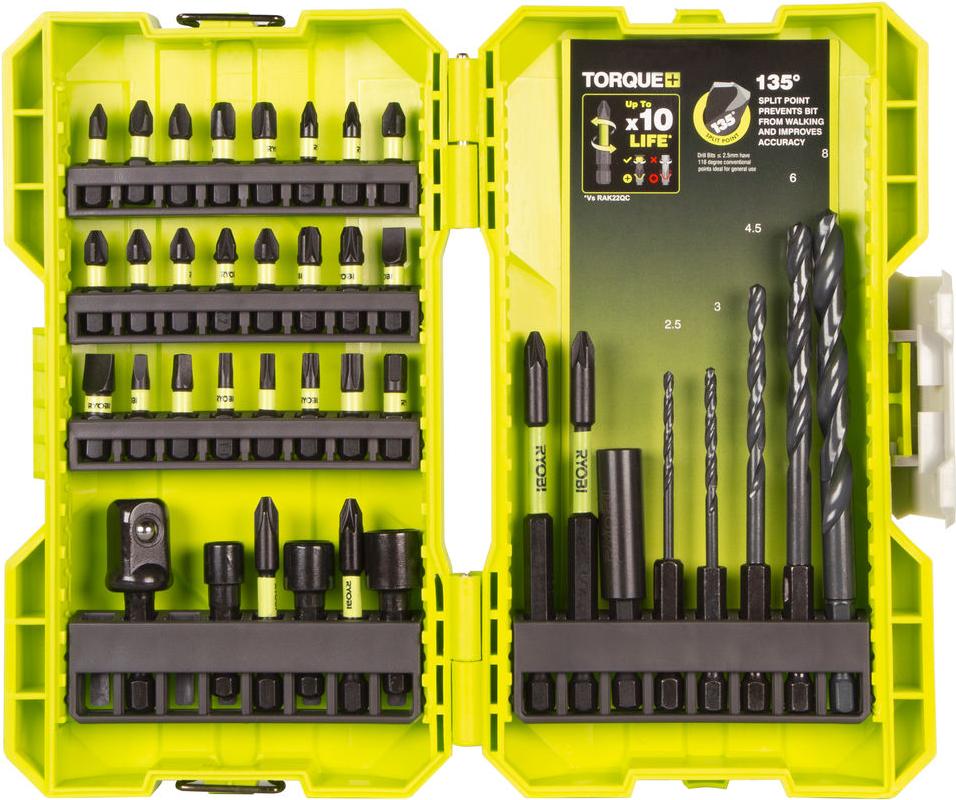 

Набор ударных бит и сверл RYOBI RAK38DSDI2 (38 предметов) [5132004388], RAK38DSDI2 (38 предметов)