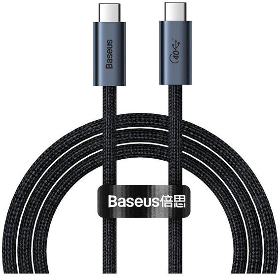

Кабель Baseus Flash Series Full Featured (CASS010014), Baseus Flash Series USB4 Full Featured Data Cable Type-C to Type-C 100W 1M Tarnish (CASS010014) / Кабель Baseus CASS010014 USB4 Full Featured Data Cable Type-C to Type-C 100W 1m Tarnish
