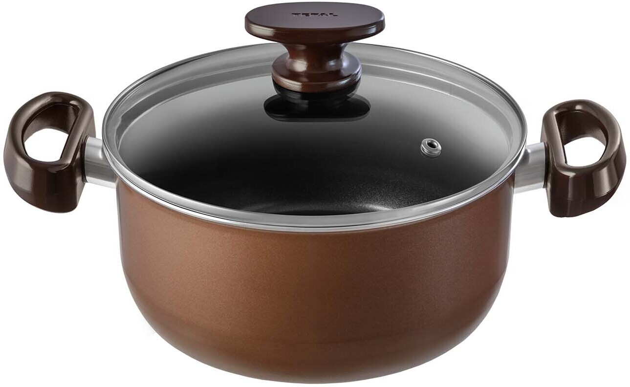 

Кастрюля Tefal Tendance Brownie 22см коричневый [04182322], Кастрюля Tefal Tendance Brownie 22см 04182322 коричневый