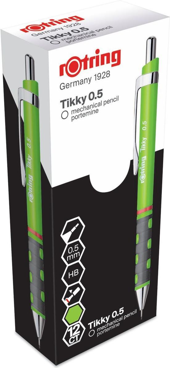 

Механический карандаш Rotring Tikky 0.5 мм зеленый/неон [2007217], Tikky 0.5 мм