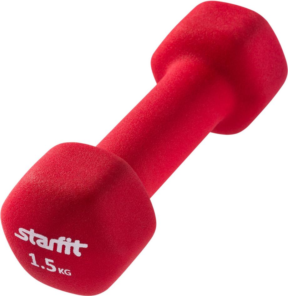 

Гантель цельная Starfit DB-201 1.5 кг красный, Гантель DB-201 1.5кг