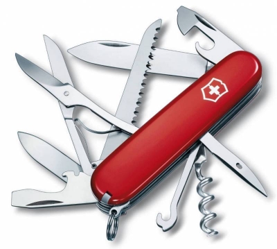 

Туристический нож Victorinox Huntsman 15 функций карт. коробка красный [1.3713], Huntsman 15 функций карт. коробка