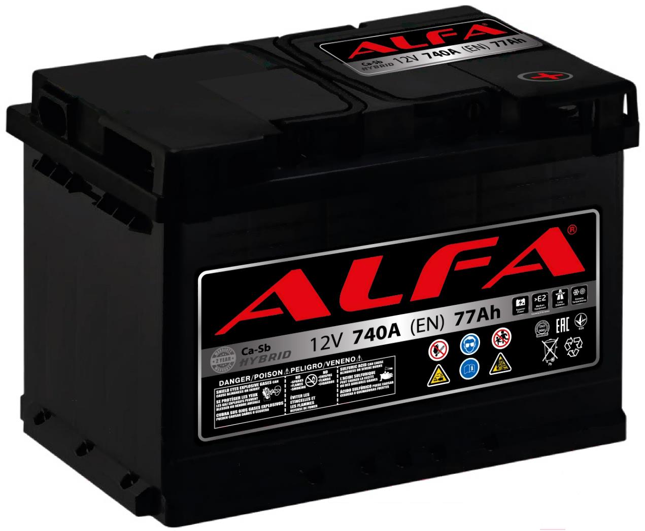 

Аккумулятор Alfa Hybrid 77 R [AL 77.0], Аккумулятор Alfa Hybrid 77 R AL 77.0