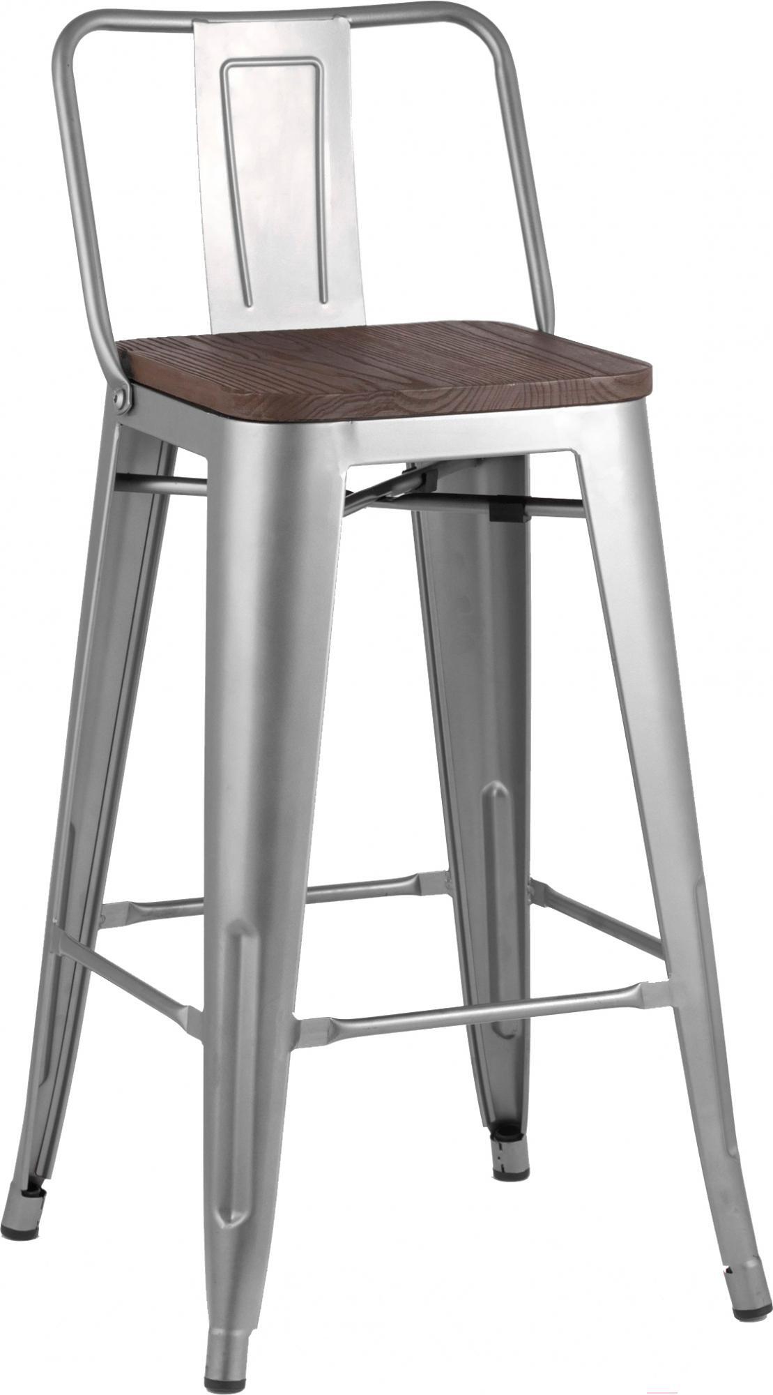 

Барный стул Stool Group Tolix wood со спинкой серебристый матовый [YD-H675E-W YG-15], Барный стул Stool Group Tolix wood со спинкой YD-H675E-W YG-15 серебристый матовый