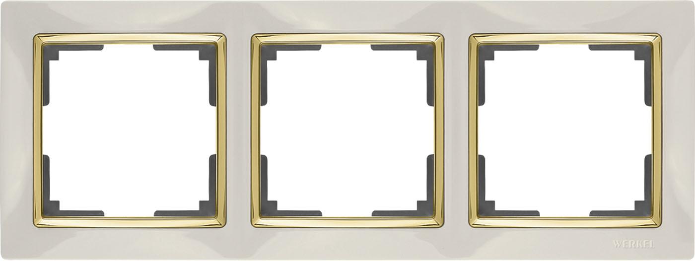 

Рамка для выключателя и розетки Werkel Snabb 3 поста WL03-Frame-03-ivory-GD слоновая кость/золото [a035249], Snabb 3 поста WL03-Frame-03-ivory-GD