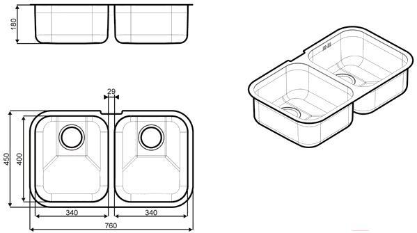 

Кухонная мойка Smeg UM4040