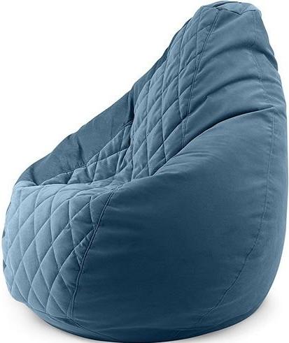 

Бескаркасное кресло Loftyhome Груша XXL велюр британский флаг синий, Груша XXL велюр британский флаг