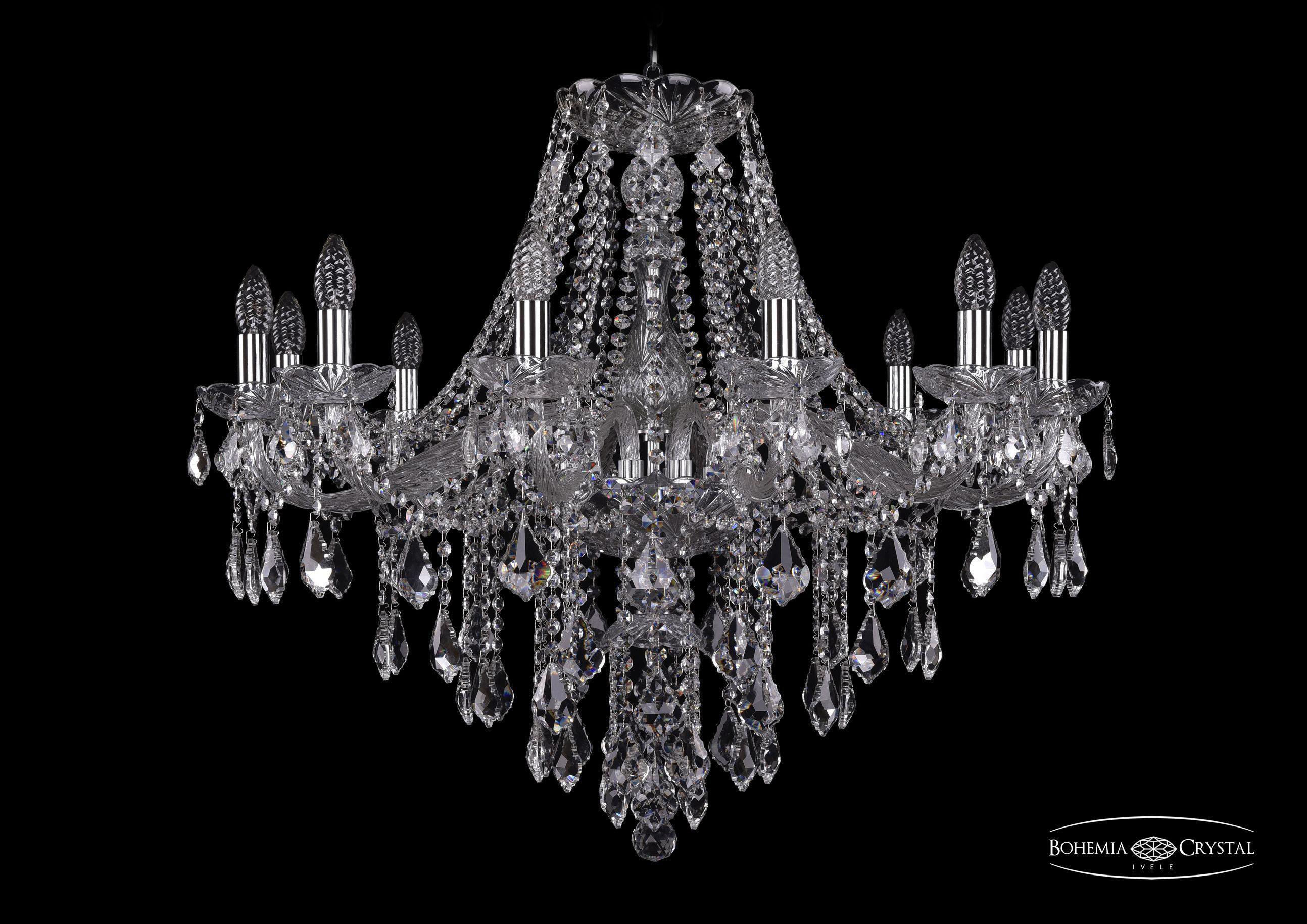 

Подвесная люстра Bohemia Ivele Crystal 1415/12/300/Ni/Leafs