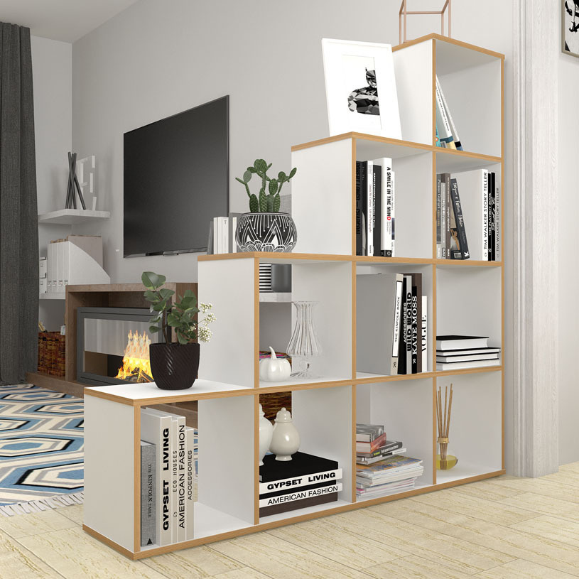 

Стеллаж Polini Kids Home Smart Каскадный 10 секций белый