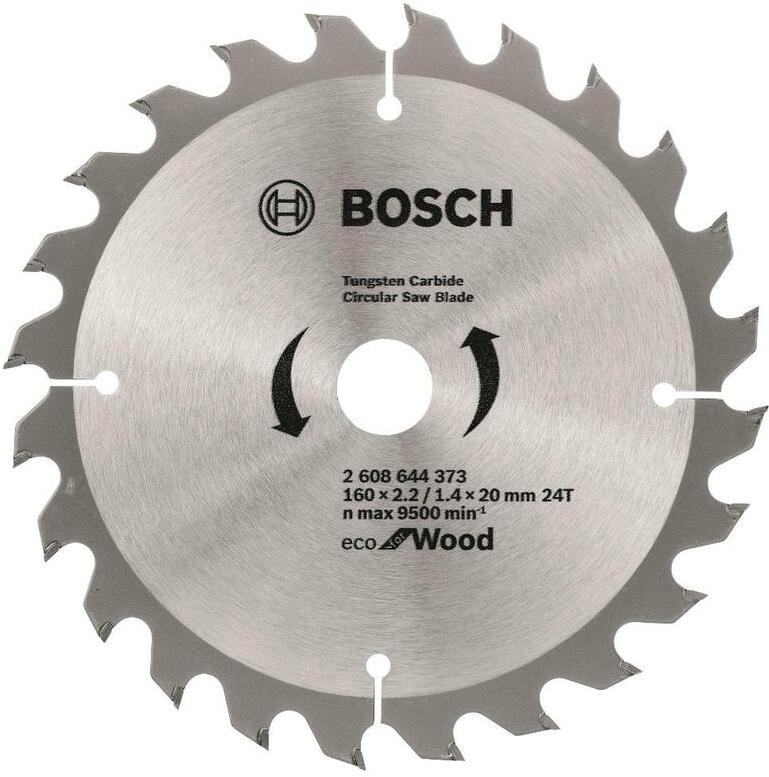 

Диск пильный Bosch 2.608.644.373, Диск пильный Bosch Eco 160x20/16 24зуб. for Wood 2.608.644.373